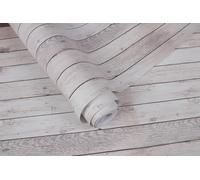 BUVU Lámina Adhesiva para Muebles, Aspecto de Madera, Papel Pintado Autoadhesivo, 45 cm x 300 cm, marrón, Vintage, a Rayas, Resistente al Agua, para Muebles, Paredes, armarios, mesas de Cocina