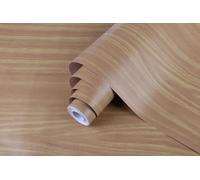 BUVU Lámina adhesiva para muebles, color marrón claro, aspecto de madera, lámina autoadhesiva para muebles, 45 cm x 300 cm, color marrón claro, vintage, a rayas, resistente al agua, para muebles,