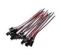 Buwei 10 Pares de 3 Pines JST SM Macho Hembra Conector de Cable para WS2812B WS2812 WS2811 lámpara de Tira de LED