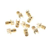 Buwei 10 Piezas SMA Hembra Jack Solder Edge 1,6 mm Espacio PCB Montaje Conector RF Recto