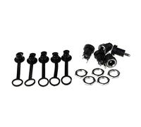 Buwei 5 Piezas DC-022B Fuente de alimentación Conector Hembra Conector de Montaje en Panel 5.5 x 2.1 mm con Tapa