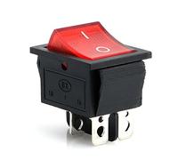 Buwei Interruptor basculante luz KCD4-201N 4 Pines ON/Off 2 Posiciones 250V DPST 1/5 / 10Pcs