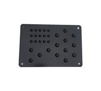 Buwei Parche de Aluminio Universal para el Piso del automóvil Parche Antideslizante Placa del talón Reposapiés Pedal