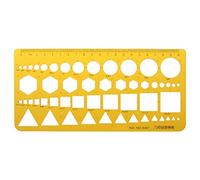 Buwei Plantilla de círculos de resina, cuadrados, triángulos, plantilla geométrica, plantilla de medición.