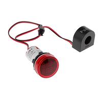 Buwei Voltímetro Digital Amperímetro 22 mm Redondo AC 50-500V 0-100A Voltaje Volt Amp Monitor