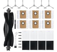 BUXEBUX Paquete de 19 piezas de repuesto para aspiradoras robot Eufy L60/L60 Hybrid/L60/L50, 1 cepillo de rodillo principal, 4 filtros Hepa, 6 cepillos laterales, 6 bolsas de polvo, 1 destornillador