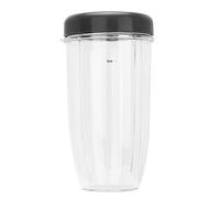 Buxender Parte Kit Cups Reemplazo de la tapa para la bala Nutri 900W Accesorios de la licuadora Duración Safe no tóxico Eco amigable Material ABS transparente 32 oz 24 oz 18 oz (Copa grande 32oz)