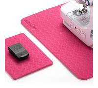 BUXFMHT Juego de alfombrillas de costura, alfombrilla silenciadora para máquina de coser, reduce las vibraciones, movimiento y deslizamiento, accesorio de soldadura (rojo rosa, TPE, 20 x 1 x 38 cm)
