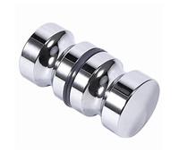 BuxiuGK 1 Piezas Tirador de Puerta de Ducha,Manillas De Puerta De Cristal de Maciza Aluminio Cromado de Un Solo Orificio Perilla de Aleación para Mamparas De Ducha,30mm