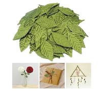 BuxiuGK 100 Piezas Hojas de Seda Artificiales falsificadas 6 x 3cm Artificial Hojas Verdes de Rosas para Manualidades, guirnaldas, Fiestas, Bodas, jardín, decoración