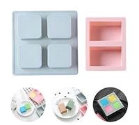 BuxiuGK 2 en 1 Molde de Jabón de Silicona Rectangular y Cuadrado, 2 Piezas, Hecho a Mano para Artesanía Casera