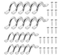 BuxiuGK 20 Piezas Bucles de Cubierta de Kayak,Kayak Correa De Ojos Almohadilla de Acero Inoxidable 304 con 40 Tornillos para Kayak Canoe Rigging(M5×10 M4×10)