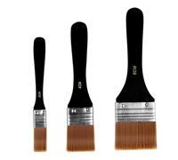 BuxiuGK 3 Piezas Brochas de Pintura de Madera,Madera Cepillo Pintura 20mm/40mm/60mm de Ancho para Pintura al Oleo, Pintura, Tintes, Barnices
