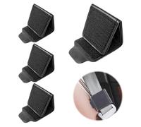 BuxiuGK 4 Piezas Ajustador de Cinturón de Seguridad de Cuero PU,Universal Posicionador de Clip de Cinturón de Seguridad para la seguridad del asiento del automóvil,Negro