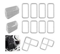 BuxiuGK 40 Piezas Hebillas Deslizantes de Metal Hebilla de Metal Rectangular 32 mm 38 mm para Bolsas de Mochila - Plateado