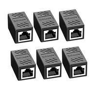 BuxiuGK 6 Piezas Acoplador RJ45,Empalme RJ45 Escudo Cat7/Cat6a/Cat6/Cat5e/Cat5 8P8C Acoplador RJ45 Hembra a Hembra Empalme Ethernet Conector