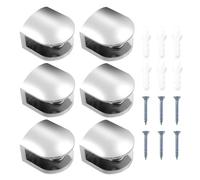 BuxiuGK 6 Piezas Soporte de Vidrio Ajustable Abrazaderas de Vidrio Clip de Vidrio Soporte Aleación de Zinc para Vidrio Grueso de 6-8 mm