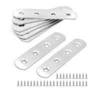 BuxiuGK 8 Piezas 94x20 mm Soportes de Placa Plana Placa de Unión Plana Acero Inoxidable para La Fijación de Muebles