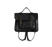 Buxomigrl Wednesday Mochila Mochila Mochilas Casual Ajustable Hombro Bookbag Tote Messenger Bag Negro PU Cuero, Negro-a