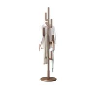 BuXtom Perchero De Madera Cactus Perchero Madera Maciza Pie con 6 Ganchos Perchero Colgante Poste Simple Fácil Montar para Dormitorio,Sala De Estar,Entrada Al Hogar (Color : Walnut)