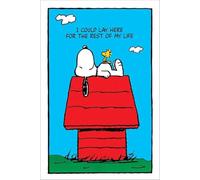 BUY ART FOR LESS Peanuts Snoopy-I Could Just Lie Here - Póster de 36 x 24 pulgadas, impresión, acento decorativo, arte de pared, multicolor