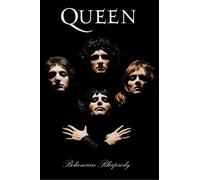 BUY ART FOR LESS Buyartforless Queen Bohemian Rhapsody - Póster de retrato de grupo de 1975, 36 x 24 pulgadas, negro, blanco y marrón