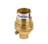 Buy It Better B22 - Portalámparas de latón con cierre bayoneta y anillo soporte de pantalla, 10 mm