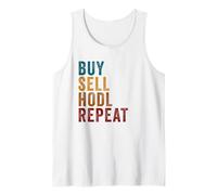 Buy, Sell, HODL, Repeat - Crypto Investing Vintage Camiseta sin Mangas