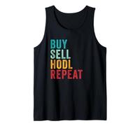 Buy, Sell, HODL, Repeat - Crypto Investing Vintage Camiseta sin Mangas