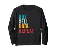 Buy, Sell, HODL, Repeat - Crypto Investing Vintage Manga Larga