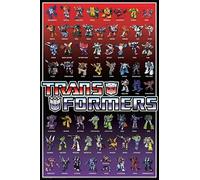 Buyartforless Los Personajes de Transformers 59 Fundido 36 x 24 Póster de decoración de la Pared de impresión de Arte Ciencia ficción película Serie de televisión