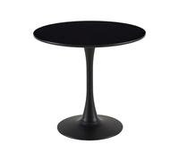 buybyroom Mesa de Comedor Redonda Moderna escandinava, Minimalista, pequeña Mesa para Cocina, Comedor y Sala de Estar, diámetro 80 cm, Color Negro