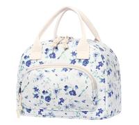 BuyCard Bolsa isotérmica pequeña de 10,2 l, bolsa isotérmica para hombre y mujer, fiambrera aislada con correa de hombro ajustable, ial aceite para trabajo, escuela. (Estampado de flores azul)