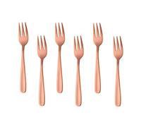 Buyer Star Appetizers Desert Tenedores, 18/10 acero inoxidable 3 púas cóctel Mini ensalada Fruit Fork Sets de 8, 5.5 pulgadas