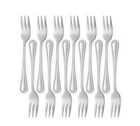 Buyer Star - Cubertería (12 unidades, acero inoxidable), color plateado 12 Tea Forks plata