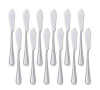 Buyer Star Cuchillos de pescado 12 piezas, juego de cuchillos de acero inoxidable Vajilla de plata para cocina y restaurante en el hogar, apto para lavavajillas