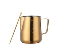 Buyer Star Taza de espumador de leche para café Picher Barista Tools Taza mental de acero inoxidable, accesorios de café con leche para café (600 ml, dorado)