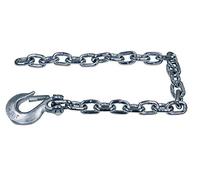 Buyers Products BSC3835 - Cadena de seguridad para remolque con gancho deslizante forjado (3/8 x 35 pulgadas), color plateado