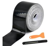 BUYGOO Kit de 3 cintas de vinilo brillante color negro, 15 cm x 5 m, adhesivo de liberación de aire para coches, antiarañazos, protector de umbral de puerta de coche, tiras protectoras para umbral de