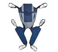 BUYHAO Eslinga de elevación universal de malla para pacientes, tamaño L, eslingas de elevación de cuerpo completo con soporte de cabeza y espalda, eslingas acolchadas divididas para piernas con