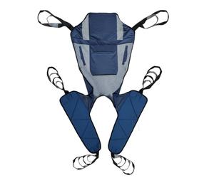 BUYHAO Eslinga de elevación universal de malla para pacientes, tamaño L, eslingas de elevación de cuerpo completo con soporte de cabeza y espalda, eslingas acolchadas divididas para piernas con