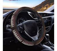 Buyidec Fundas de volante de primer plano con temática de fútbol americano, antideslizantes, elásticas, accesorios de coche, protector universal de 15 pulgadas para coches, SUV, vehículos, camiones