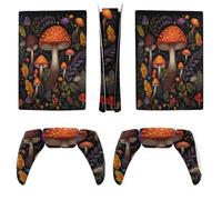Buyidec Setas Plantas Insectos PS5 Skin Consola y Controlador Accesorios Cubiertas Skins Anime Vinilo Cover Sticker Full Set para Playstation 5 Versión Digital