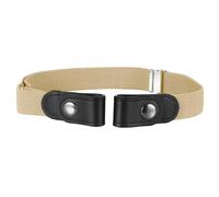 Buyless Fashion Kids Boys Toddler No Buckle Adjustable Elastic Dress Stretch Belt - 5098-Tan