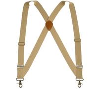Buyless Fashion Trucker Tirantes para Hombre - Tirantes elásticos Ajustables de 48" 1 1/4" - X Back Utility Braces - 5150-Tan