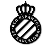 BUYLUX Cuadro Escudo Espanyol Pared Madera - Decoracion Habitacion, Hogar Moderno - Regalos Originales para Hombre, Niño - Cuadros Decoracion Salon Modernos - Poster Futbol (Espanyol)