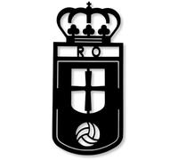 BUYLUX Cuadro Escudo Oviedo Pared Madera - Decoracion Habitacion, Hogar Moderno - Regalos Originales para Hombre, Niño - Cuadros Decoracion Salon Modernos - Poster Futbol (Oviedo)