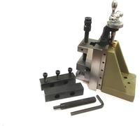 Buyohlic Accesorio de fresado para torno de 125 mm x 100 mm - Deslizamiento vertical de base fija con mordaza de 60 mm - Máquinas herramientas