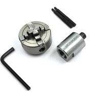 Buyohlic Adaptador de husillo para eje V de 5/8 pulgadas a portabrocas roscado de 5/8 pulgadas a rosca M14 x 1 con portabrocas independiente de 4 mandíbulas de 70 mm