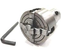 Buyohlic El adaptador de husillo de torno conecta 3/4 pulgadas x 16 TPI a mandriles roscados M14 x 1 (portabrocas independientes de 4 mandíbulas de 70 mm)